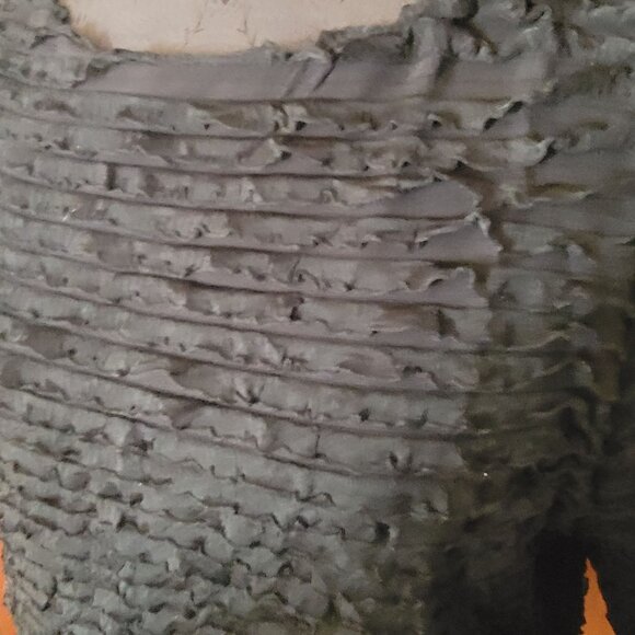 Textured Black 3/4 Sleeve Top By Coldwater Creek - Picture 2 of 5